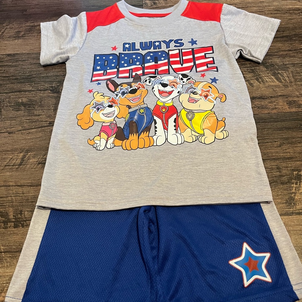Paw Patrol Gray and Red Kids Shirt